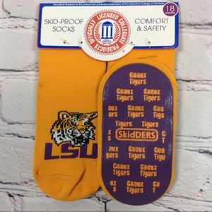 Skidders LSU Tigers Skid Proof Socks Tailgating
